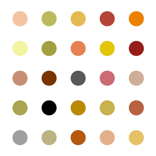 Circle Five Earth Tones Poster Print - Karl Langdon