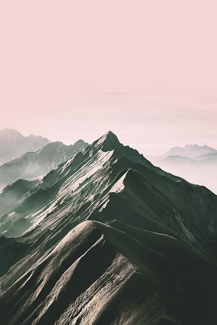 Pink Mountain Poster Print - and Seb Sisi
