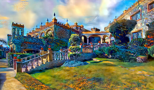 Guanajuato Mexico Castillo de Santa Cecilia staircase Poster Print - Pedro Gavidia