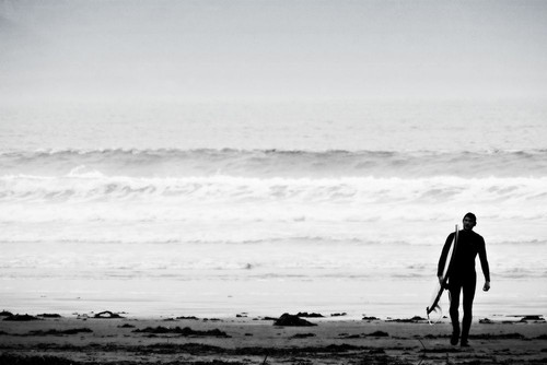 Lone Surfer Silhouette Poster Print - GST