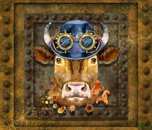 Steampunk Cow Poster Print - Tina Mitchell