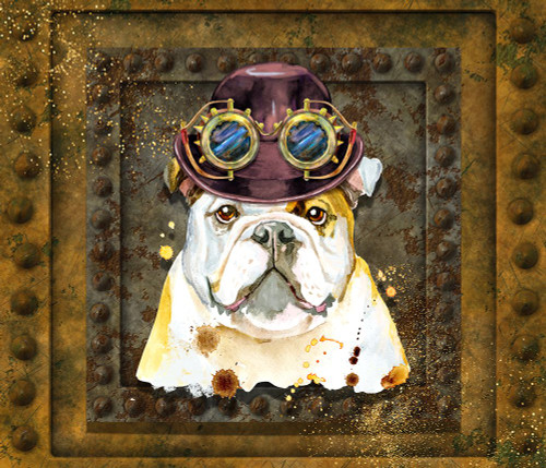 Steampunk Bulldog Poster Print - Tina Mitchell