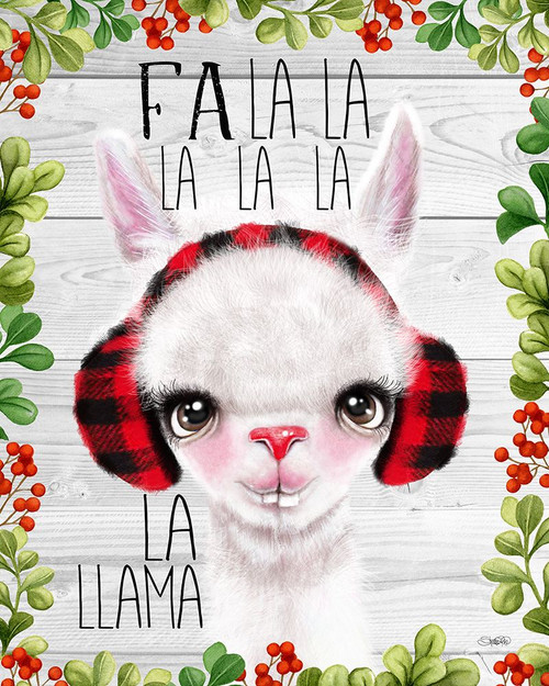 Fa La La Llama Poster Print - Pike Art Sheena