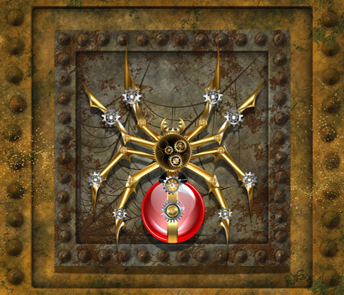 Steampunk Spider Poster Print - Tina Mitchell