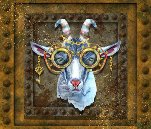 Steampunk Goat Poster Print - Tina Mitchell