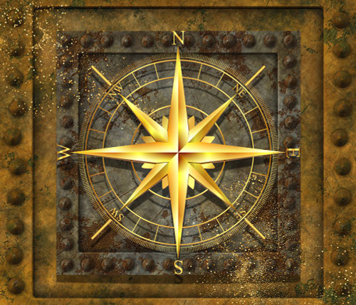 Steampunk Compass Poster Print - Tina Mitchell