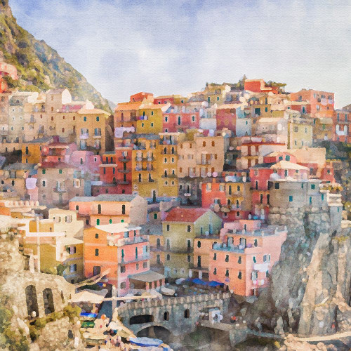 Italian Homes Poster Print - Riley B