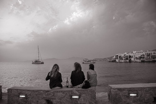 Watching sunset Poster Print - Mona Singh Watching sunset Poster Print - Mona Singh