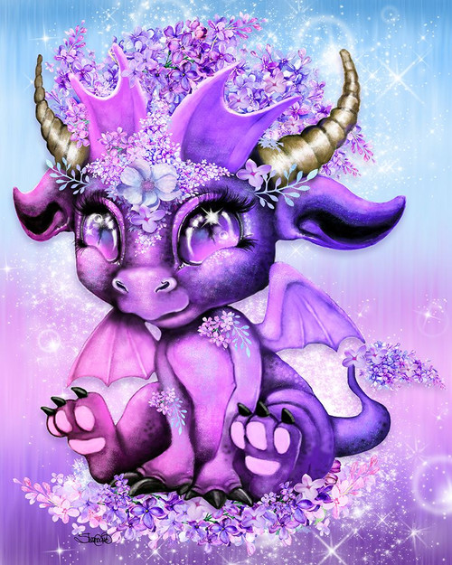 Lilac - Lil DragonZ Poster Print - Pike Art Sheena