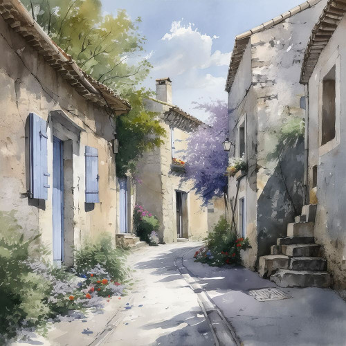 Village Alley 2 Poster Print - Riley B