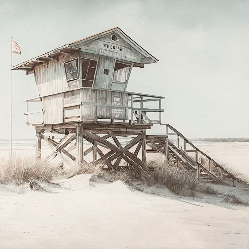 Beach Hut 2 Poster Print - Riley B