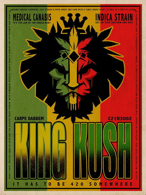 King Kush Poster Print - Red Truck Old