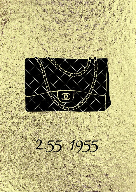 Golden Chanel Bag Poster Print - Aesthete