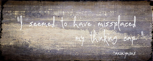 Thinking Cap on Barnwood Poster Print - GST