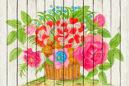 Bold Basket of Botanical Beauties Poster Print - GST