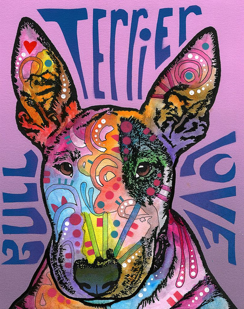 Bull Terrier Luv Poster Print - Russo Collection Dean