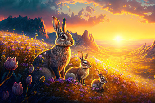 Woodland Animals 26 Poster Print - Ray Heere