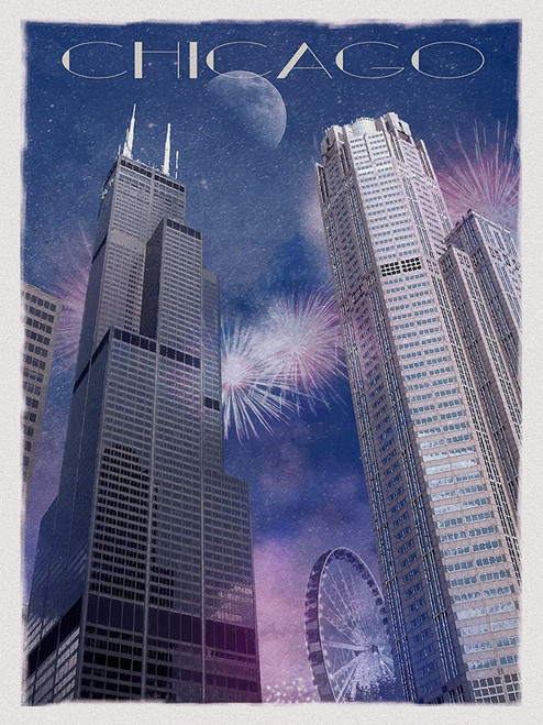 Chicago Magic Poster Print - Red Truck Old