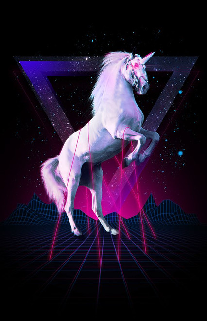 Last Laser Unicorn Tee Poster Print - Robert Farkas