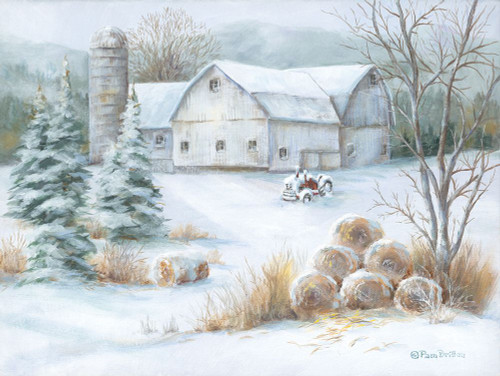 Winter Hay Poster Print - Pam Britton