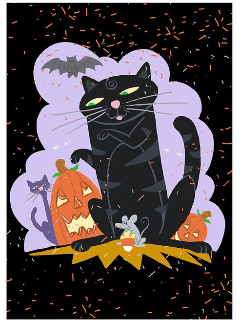 October Cat Poster Print - Noble Fine Randy