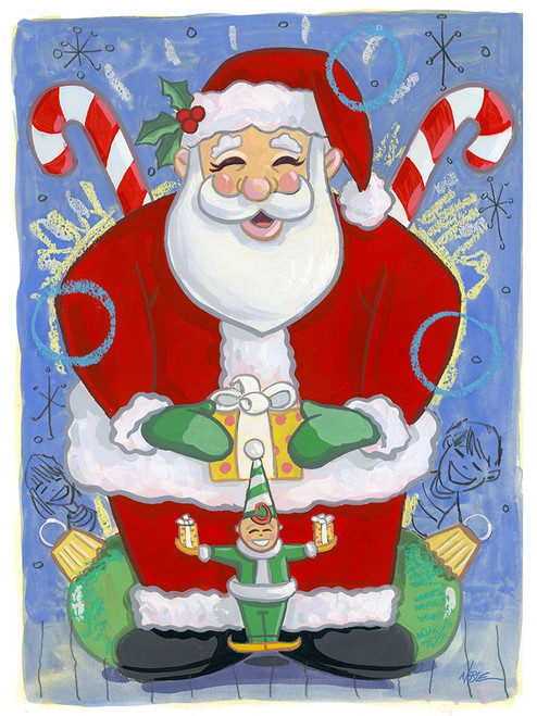 Santa Morning Poster Print - Noble Fine Randy