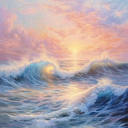 Ocean Sunrise 10 Poster Print - Riley B