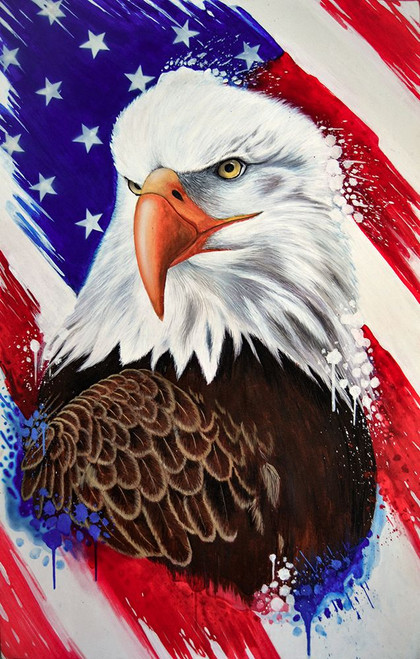 American Eagle Splash Poster Print - Negrete- Exclusive Ivan