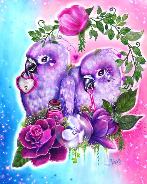 Still Together Love Birds Poster Print - Pike Art Sheena