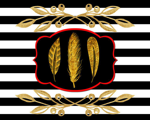 Gold Hello Beautiful feather Poster Print - LightBoxJournal