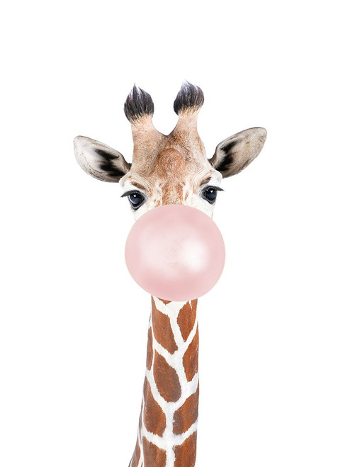 Bubble gum giraffe Poster Print - and Seb Sisi