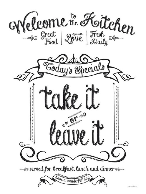 Take It or Leave It Poster Print - and Lined Lettered