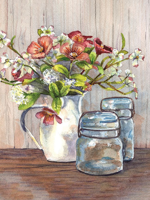 Dogwood Pitcher Jars Poster Print - Patti Bishop