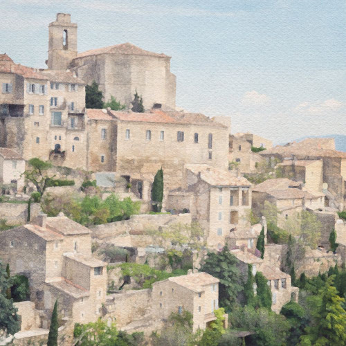 Purple Rooftops Poster Print - Riley B