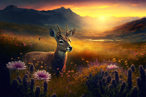 Woodland Animals 3 Poster Print - Ray Heere