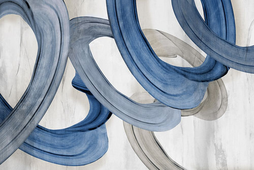Cobalt Circles in Harmony Poster Print - Studio PI