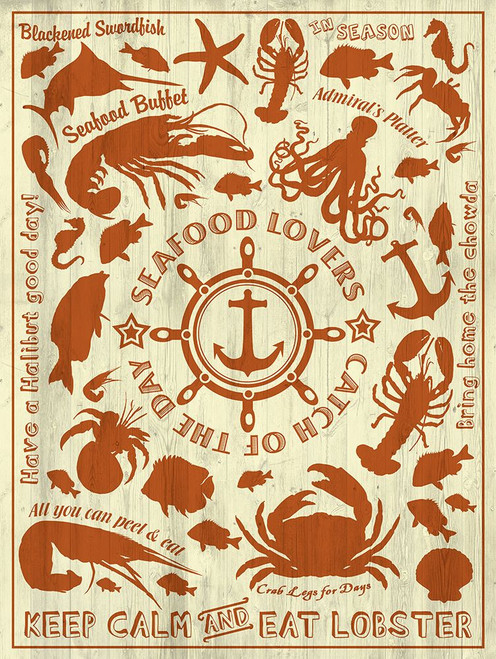 Seafood Poster Print - Red Truck Old