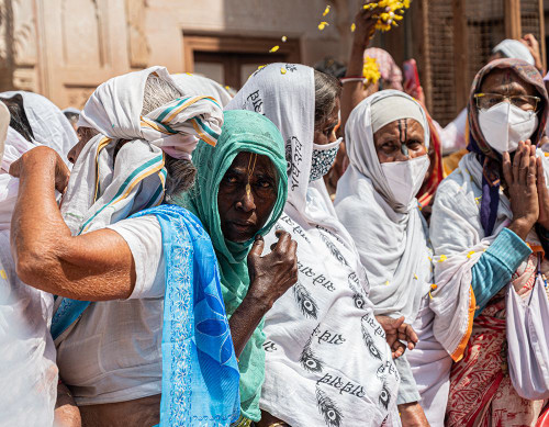 Widows Holi - Vrindavan-5 Poster Print - Mona Singh