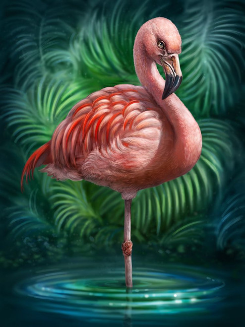 Flamingo Totem Poster Print - Patrick LaMontagne