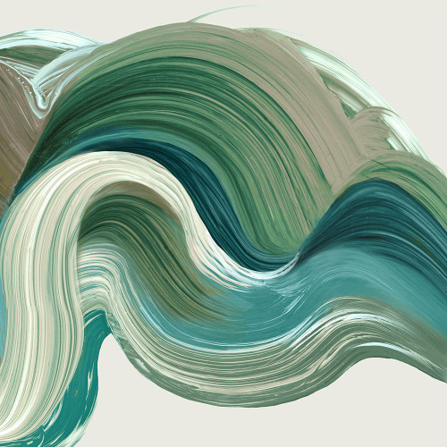 Green Jewel Bursh Strokes II Poster Print - Studio PI