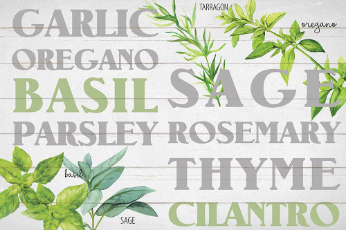 Layers Of Black And White Herbs Poster Print - Kimberly Allen