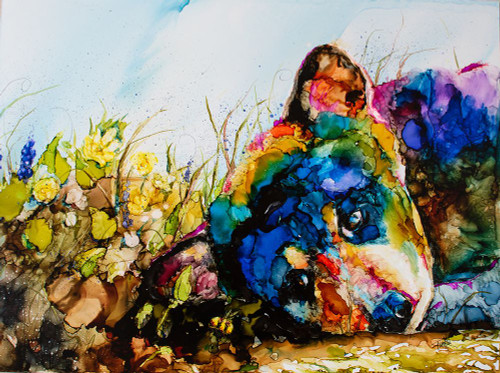 Meanwhile In The Meadow Poster Print - by Leslie Art
