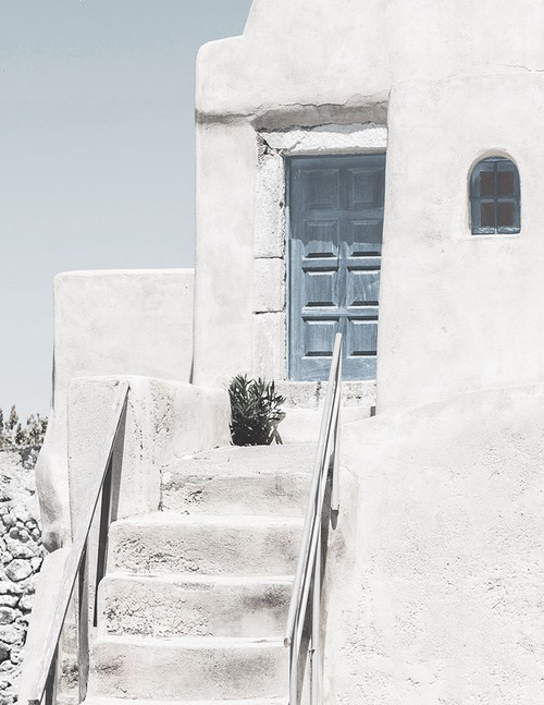 Dusty Blue Door 8 Poster Print - Riley B