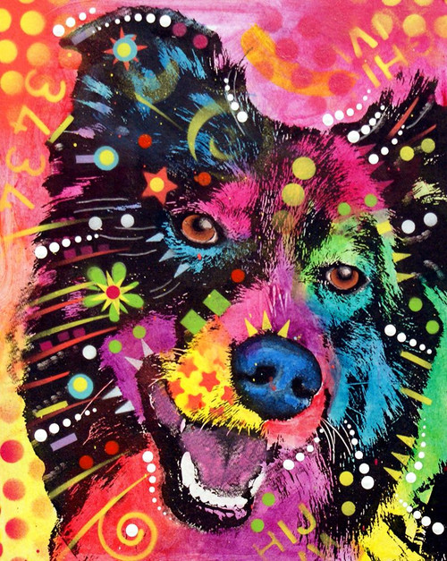 Border Collie 121109 Poster Print - Russo Collection Dean