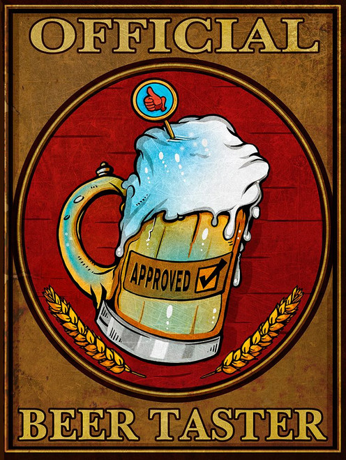 Beer Taster Metal Poster Print - Red Truck Old