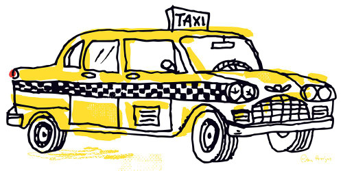 New York City Taxi Cab Poster Print - Peter Horjus