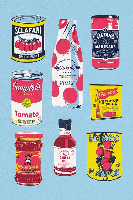 Canned Tomatoes Poster Print - Mandariini Studio