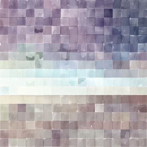 Gridded Watercolor Landscape B Poster Print - Studio SEA