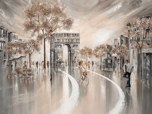 Golden Days, Paris Poster Print - Isabella Karolewicz