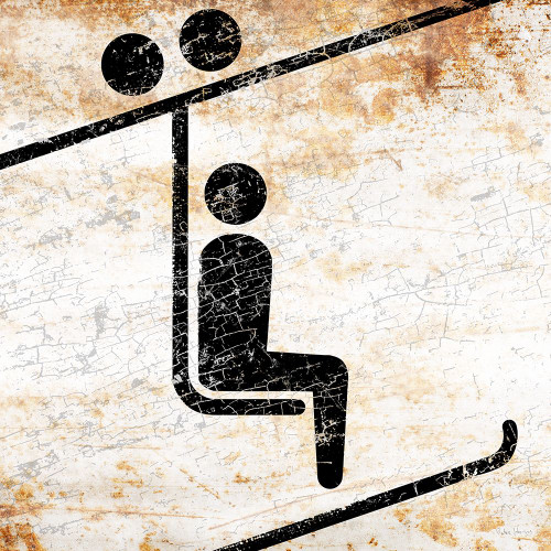 Chairlift Sign Poster Print - Peter Horjus